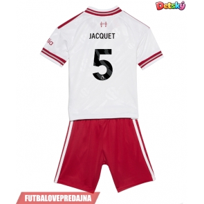 Lacne Dětský Futbalové dres Liverpool Jeremy Jacquet #5 2026-27 Krátky Rukáv - Preč (+ trenírky)